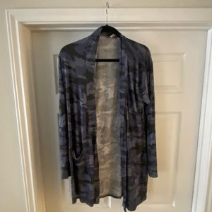 Brand new! Camouflage print cardigan.